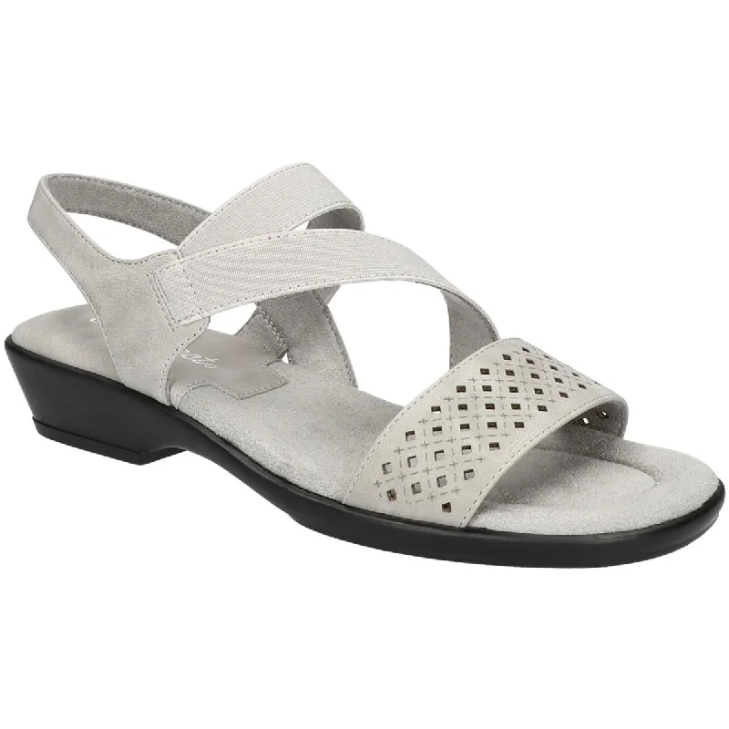 All-Day Comfort Shoes Promotion Easy Street Womens URSINA Cushioned Footbed Faux Leather Strappy Sandals