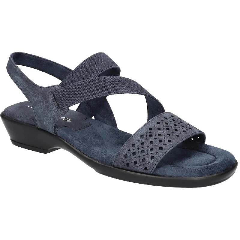 Final Sale Easy Street Womens Ursina Faux Suede Perforated Slingback Sandals