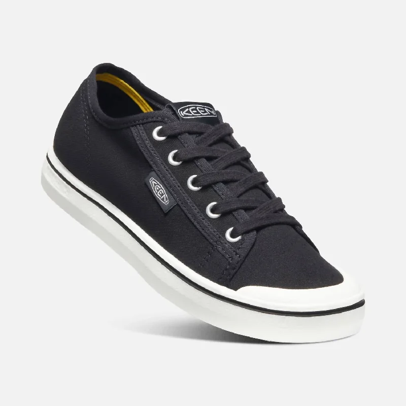 Flash Sale Starts Elsa Canvas Retro Sneaker In Black And Star White