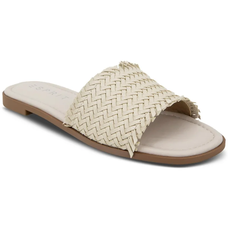 Breathable Shoes Esprit Womens Summer Woven Peep-Toe Slide Sandals