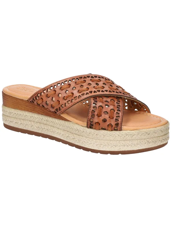Stylish Shoe Discounts EXA-ITALY Womens Leather Open Toe Platform Sandals