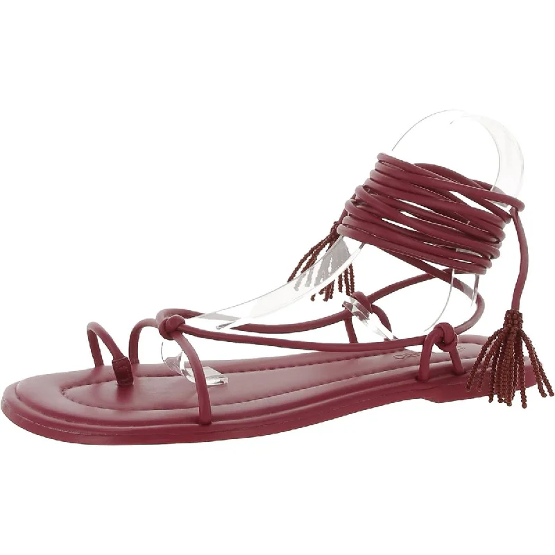 Women's Evening Shoes FARM Rio Womens Faux Leather Ankle Wrap Slingback Sandals