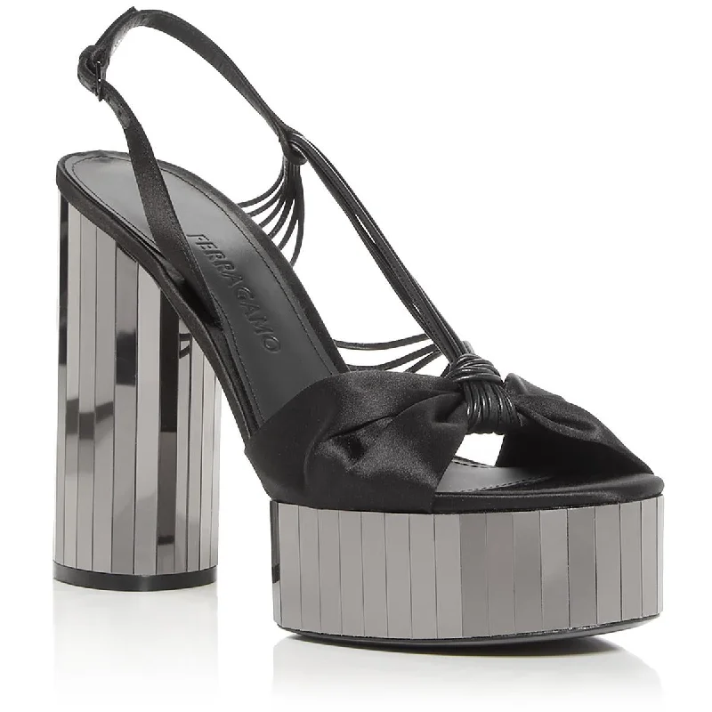 Best Women's Shoe Deals Ferragamo Womens Sabina Satin Dressy Platform Sandals