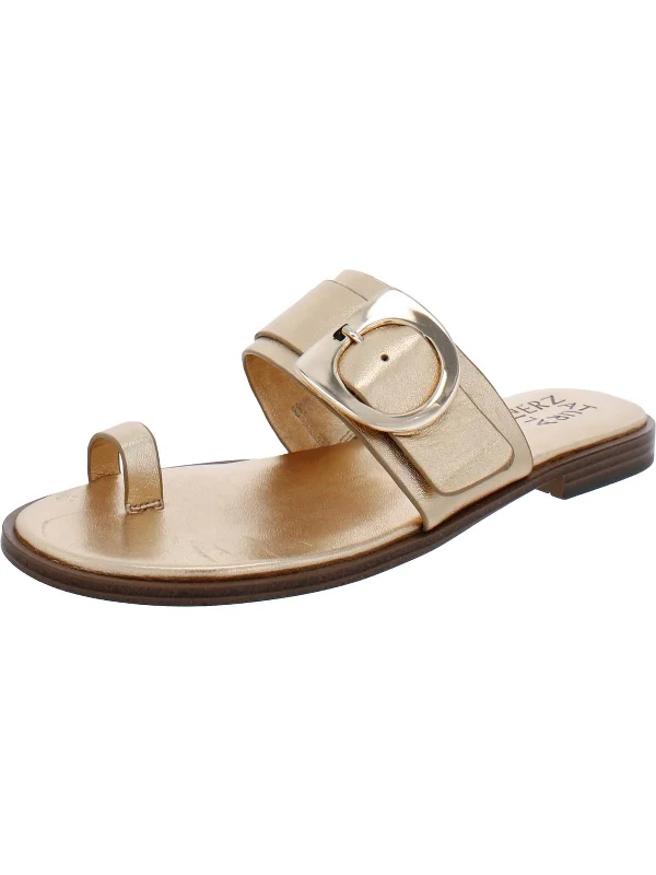 Comfortable Breathable Running Shoes Finola Womens Leather Slide Sandals