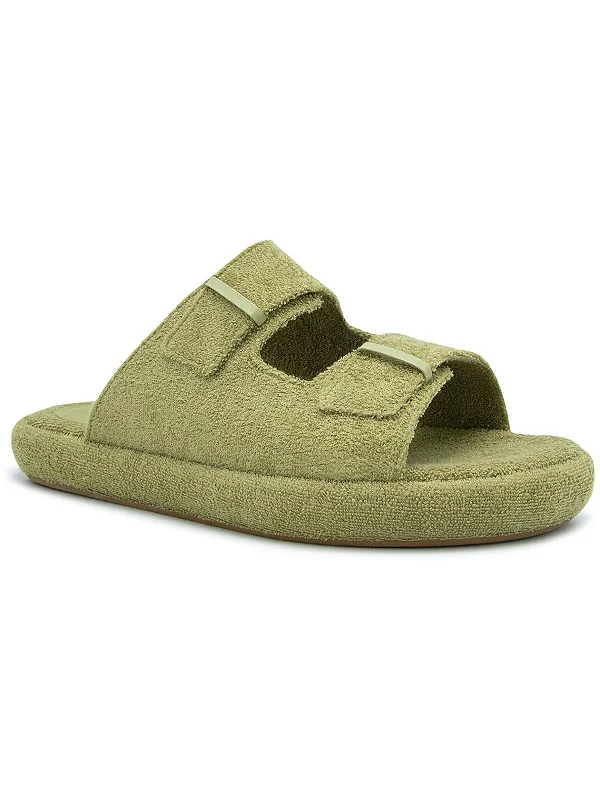 Stylish Savings Frankie 2 Womens Terry Cloth Flat Slide Sandals