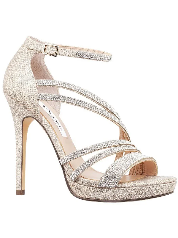 Summer Deals Freyja Womens Glitter Rhinestone Dress Sandals