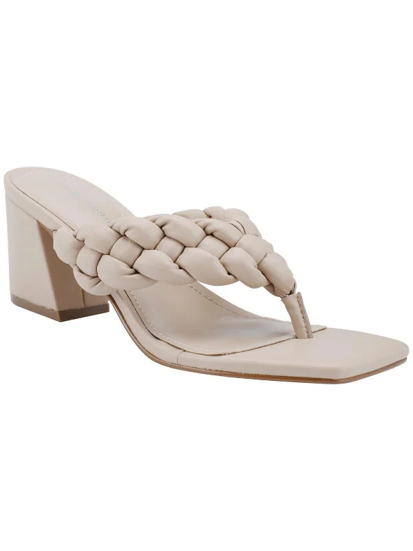 All-Season Shoes Deal Galynite Womens Faux Leather Slip-On Block Heel