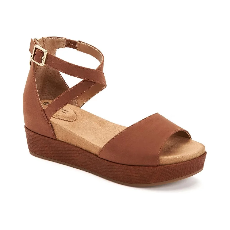 Sale On Sale Giani Bernini Womens Ellenaa Memory Foam Ankle Strap Wedge Sandals