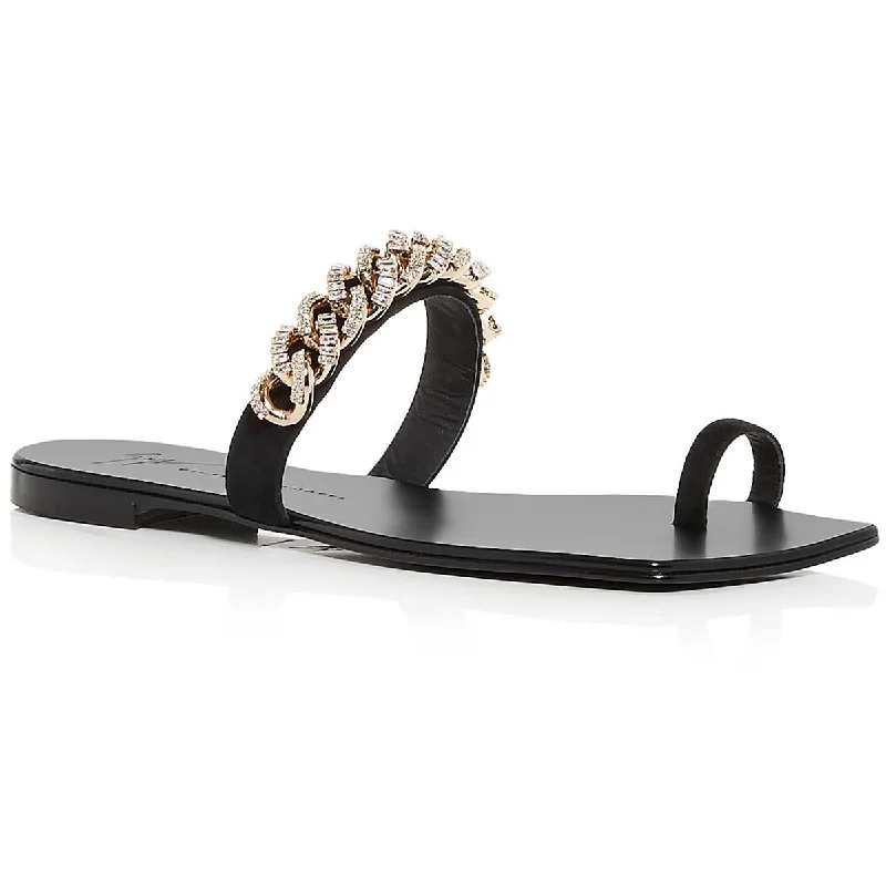 Swimwear Summer Blowout Giuseppe Zanotti Womens PENTAGONO Toe Ring Slip On Flatform Sandals