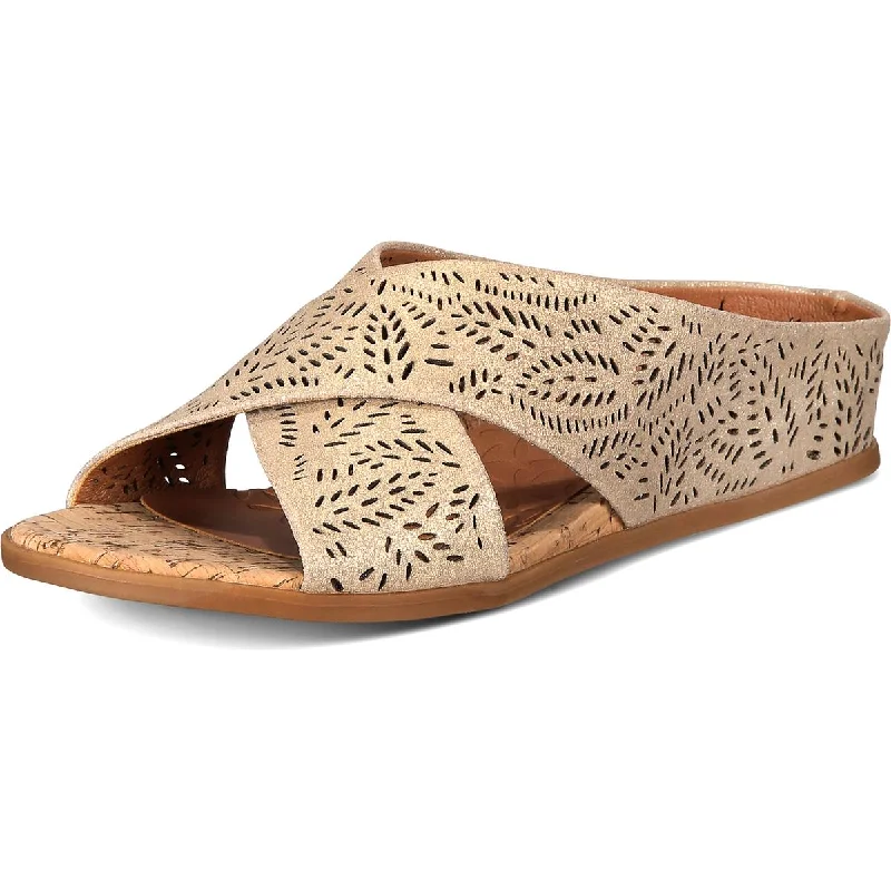 Massive Selection Sale Good Choice Womens Dafni Leather Demi Wedge Slide Sandals