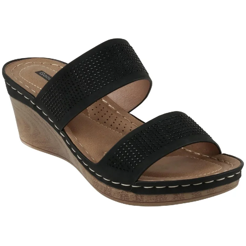 Hurry Before It's Gone Good Choice Womens Faux Leather Mule Sandals