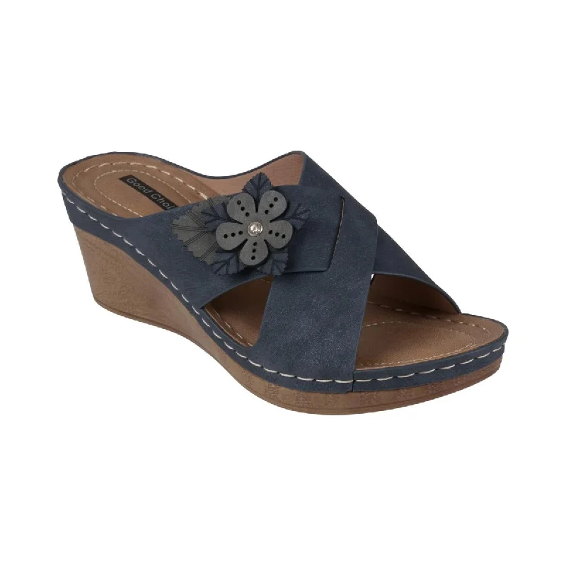 Casual Women's Flats Good Choice Womens Selly Faux Suede Slip On Wedge Sandals
