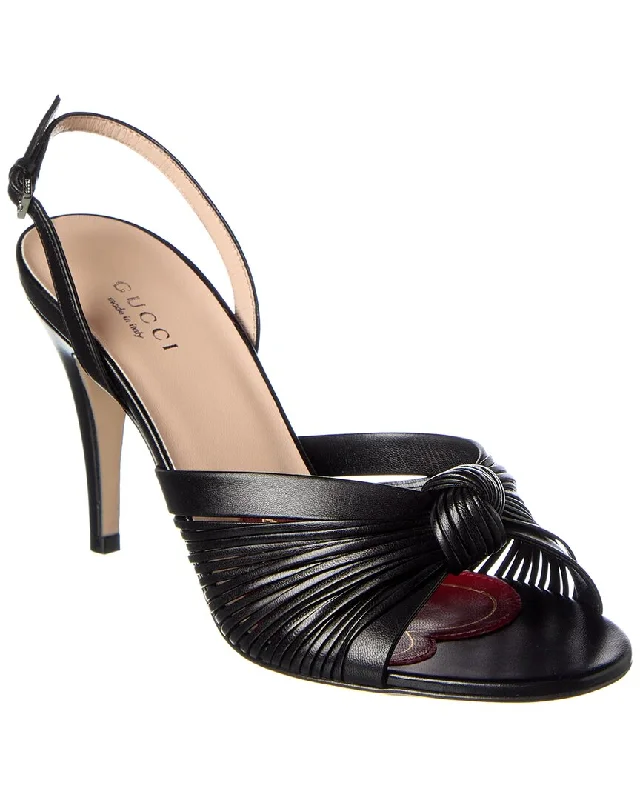 Street-Style Slip-Ons Gucci Crawford Leather Slingback Sandal