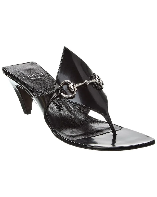 Hot Sale Gucci Horsebit Leather Thong Sandal