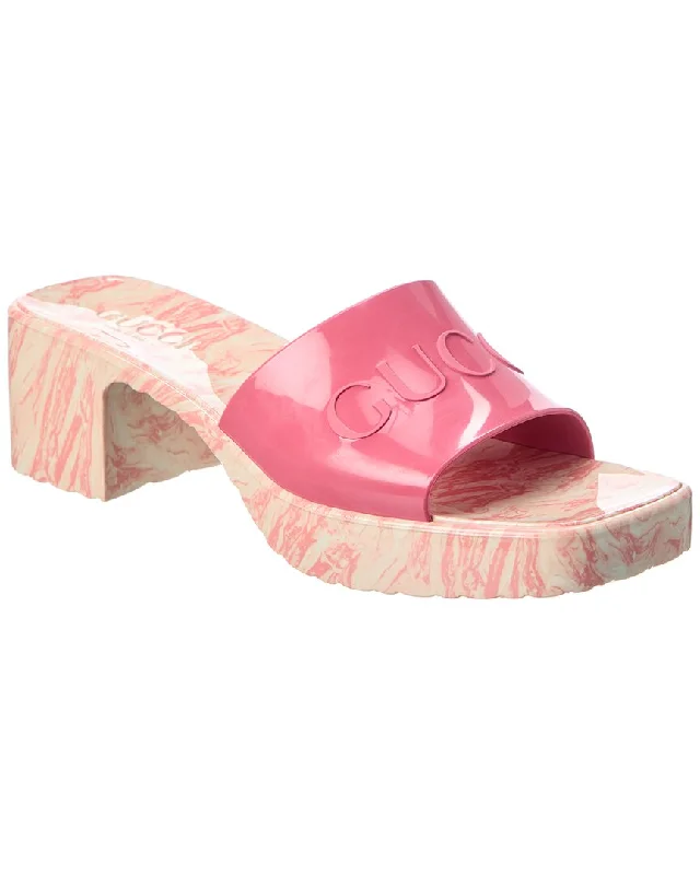 Stylish Walking Shoes Gucci Rubber Platform Sandal