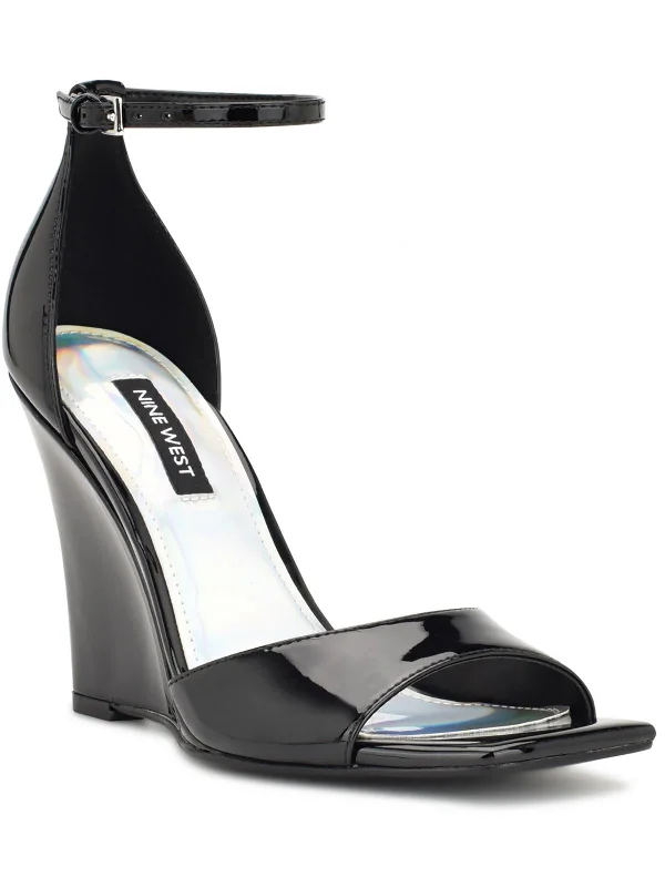Slip-On Shoes Promotion HALLENA3 Womens Square toe Dressy Wedge Sandals