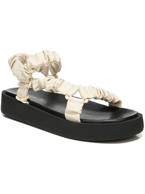 Huge Discounts This Week Harlene Womens Faux Leather Ankle Strap Flatform Sandals