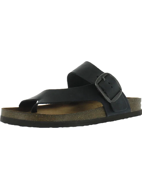 Sporty Fashion Offers Harley Womens Buckle Slip On Footbed Sandals