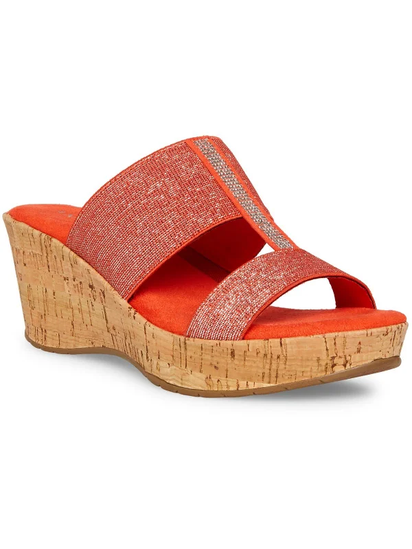 Comfortable Flats Sale Harmoni Womens Cork Open Toe Platform Sandals