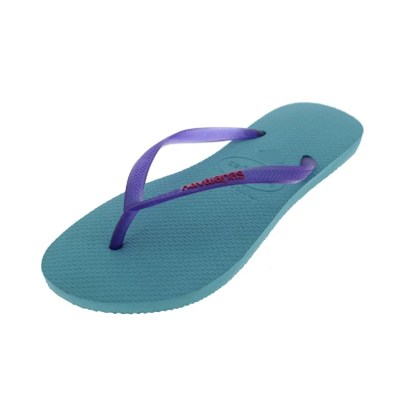 Fashionable Comfort Promotions Havaianas Womens Slim Logo Pop Up Signature Sandals Flip-Flops