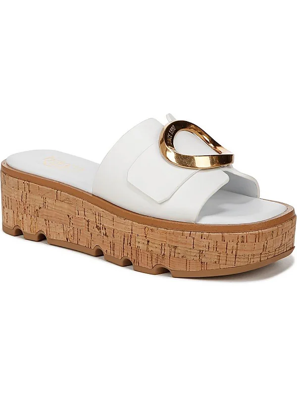 Spring Offer Hoda Womens Leather Embellished Flatform Sandals