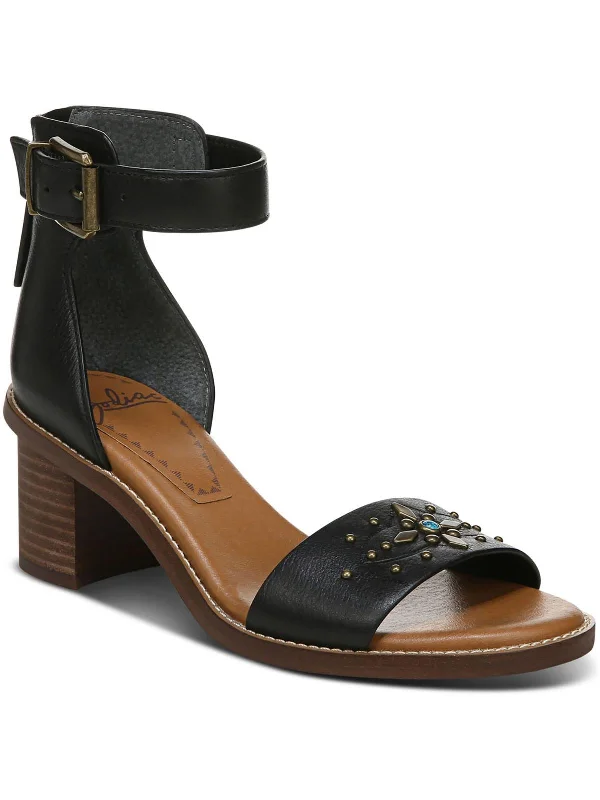 Playful Fashion Offers Ilsa Stud Womens Leather Studded Ankle Strap
