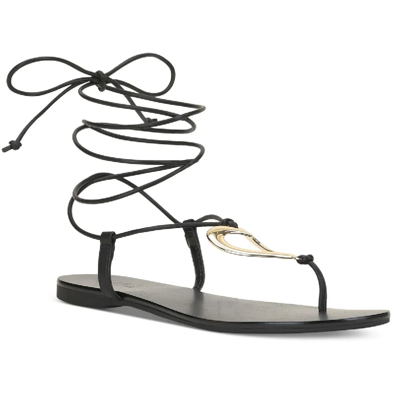 Holiday Attire Sale INC Womens Ganesa Faux Leather Ankle Tie Gladiator Sandals
