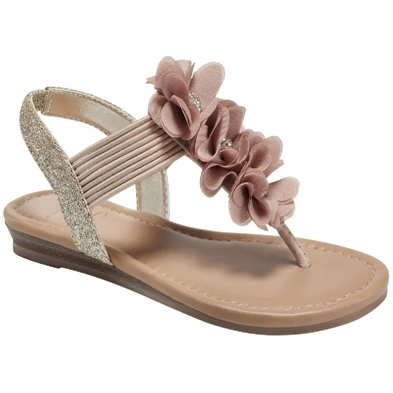 Feminine Style Promotions INC Womens Kiara Applique Manmade Slingback Sandals