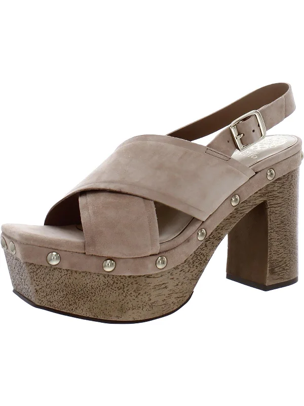 Outdoor Hiking Shoes Promotion Jenevya Womens Suede Peep-Toe Platform Sandals