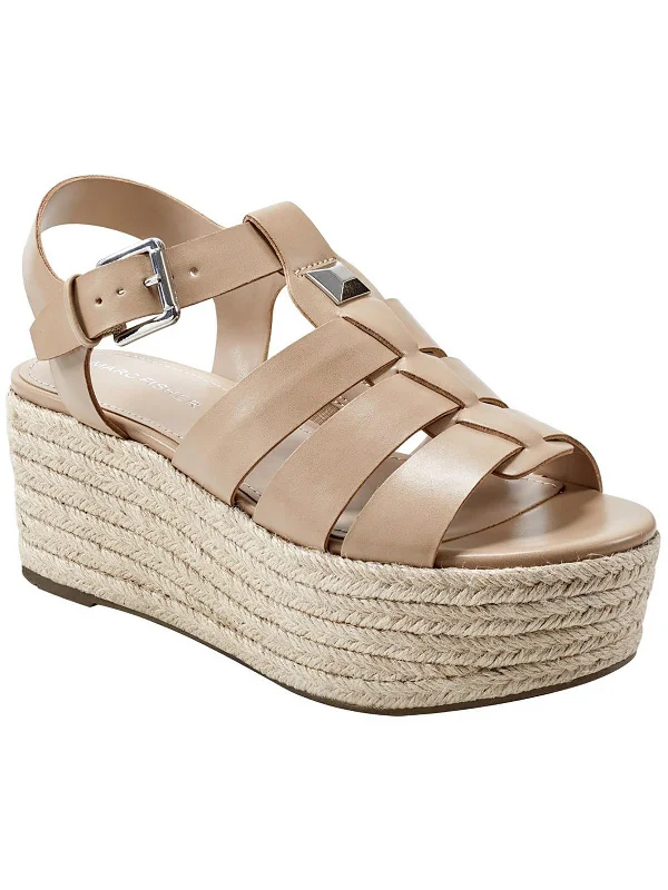 All-Season Shoes Discount Jenila Womens Faux Leather Ankle Strap Platform Sandals