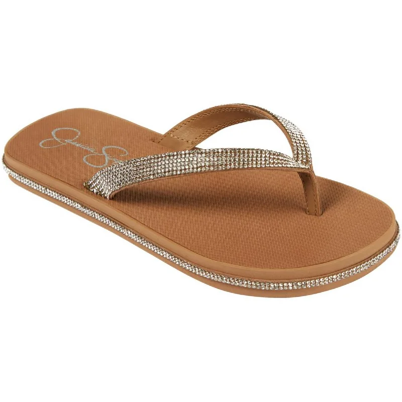 Contemporary Chic Promotions Jessica Simpson Womens Kalouy Rhinestone  Thong Sandals