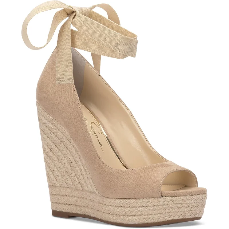 Hot Sale Jessica Simpson Womens Zavida Ankle Strap Wedge Sandals