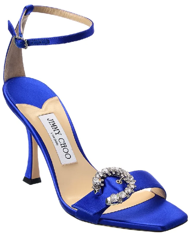 Women's Non-Slip Flats Jimmy Choo Marsai 90 Satin Sandal