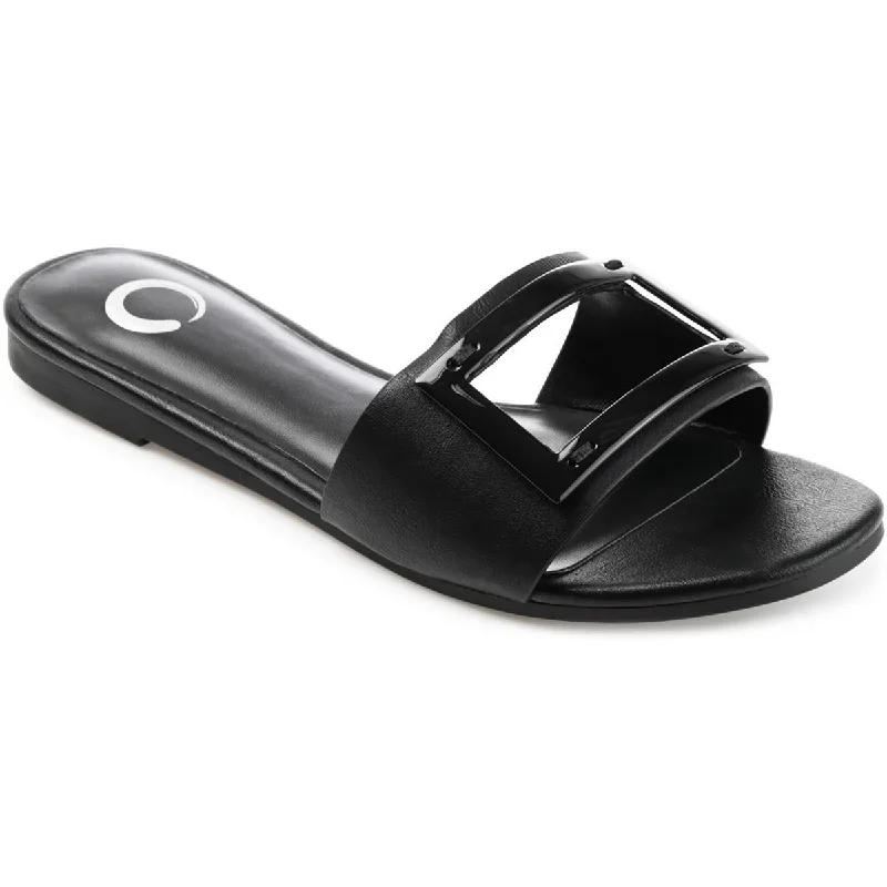 Versatile Shoes Promotion Journee Collection Womens Clair Casual Slip On Platform Sandals