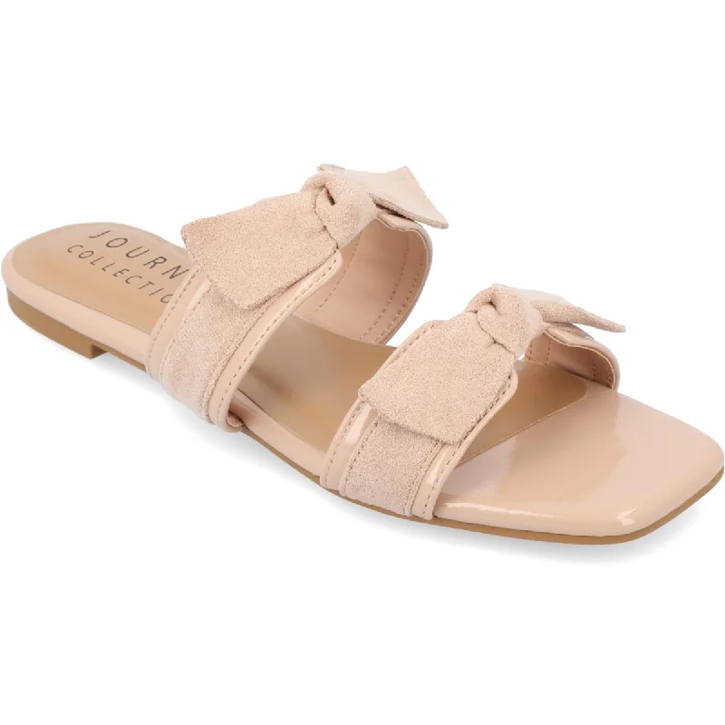 Trendy Looks On Sale Journee Collection Womens IREANNA Square toe Bows Flatform Sandals