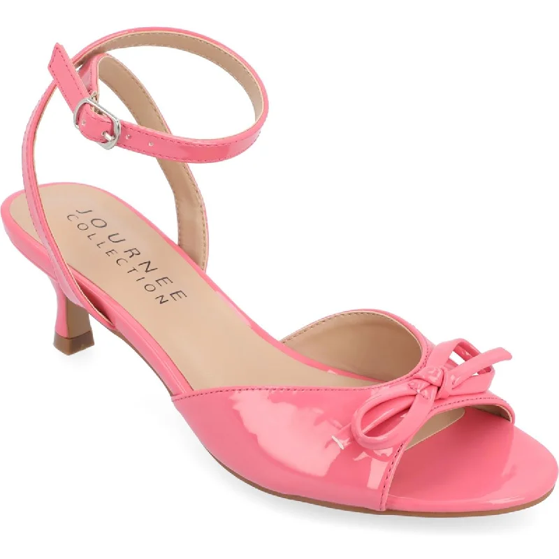 Big Savings Journee Collection Womens Jennifer Patent Open Toe Ankle Strap