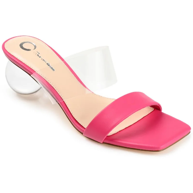 Comfortable Boots Sale Journee Collection Womens July Faux Leather Open Toe Slide Sandals