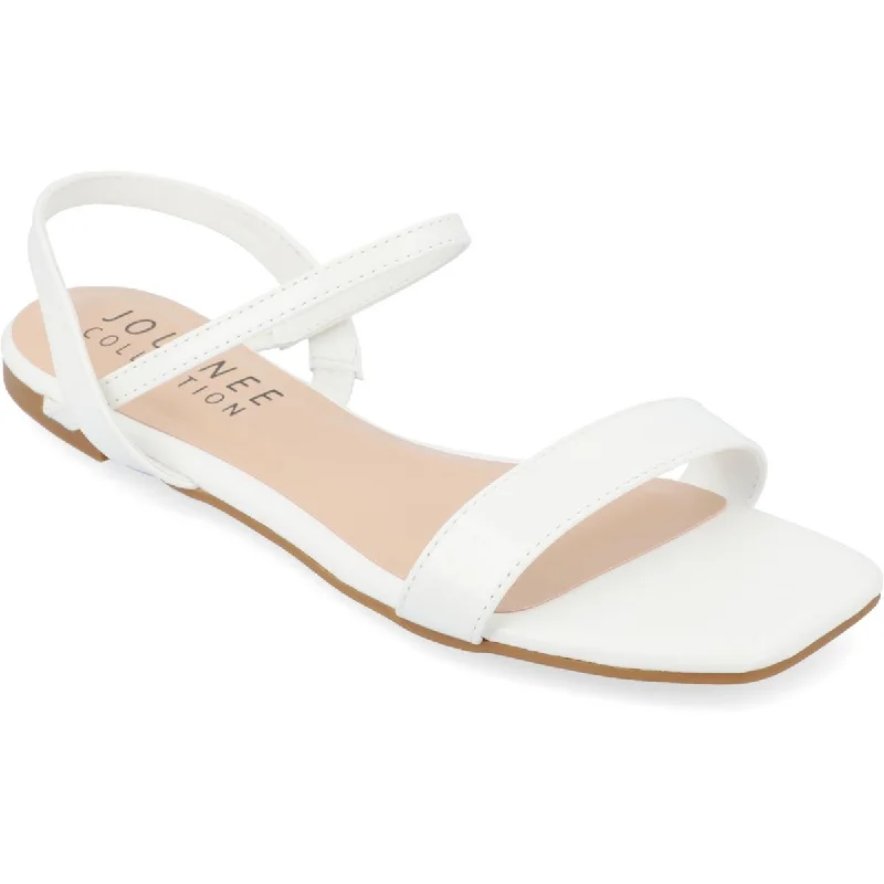 Holiday Discount Journee Collection Womens Karren Faux Leather Slip-On Slingback Sandals