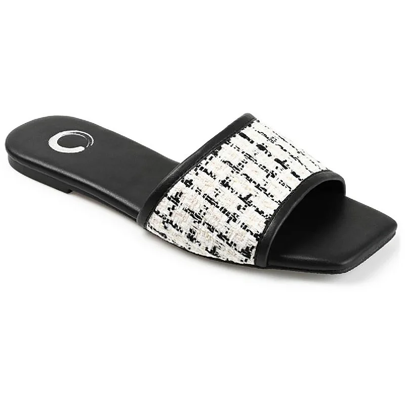 Comfortable Slip-On Shoes Journee Collection Womens Mikala Knit Slip-On Slide Sandals