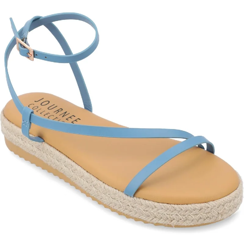 Comfortable Maternity Shoes Journee Collection Womens Odelia Faux Leather Ankle Strap Slingback Sandals