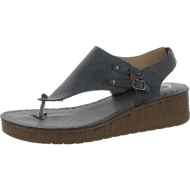 Clearance Event Journee Collection Womens Open Back Wedges Thong Sandals