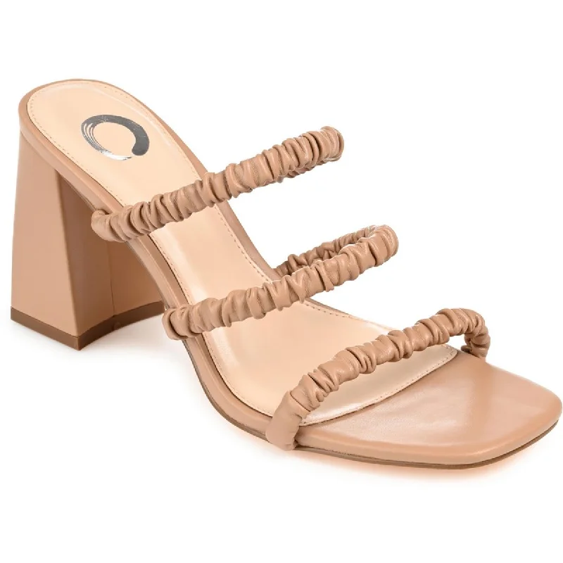 Feminine Luxe Style Sale Journee Collection Womens Reagaan Faux Leather Strappy Sandals