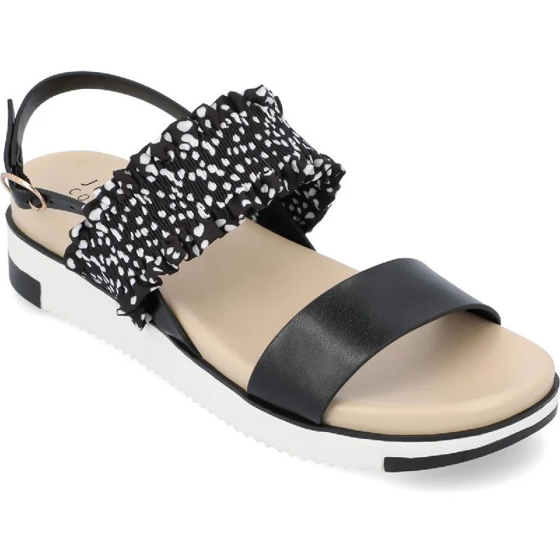 Limited Stock, Big Discounts Journee Collection Womens Riya Faux Leather Slingback Flatform Sandals