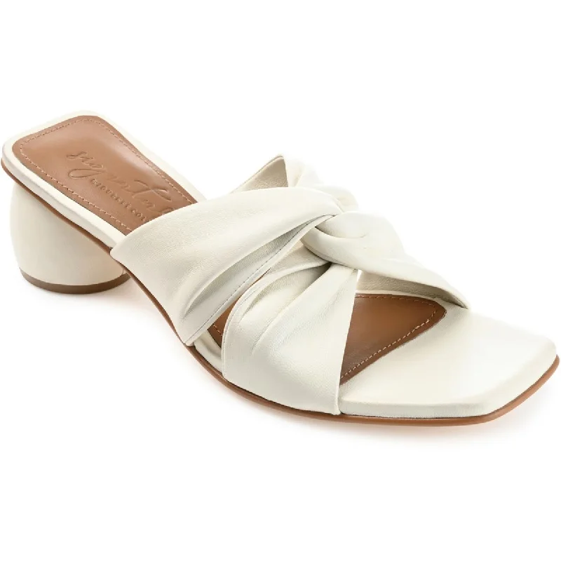 Top Brand Discounts Journee Signature Womens Charlize Leather Slide Sandals
