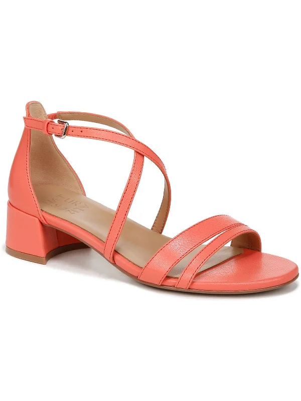 Big Discounts June Womens Open Toe Embossed Block Heel