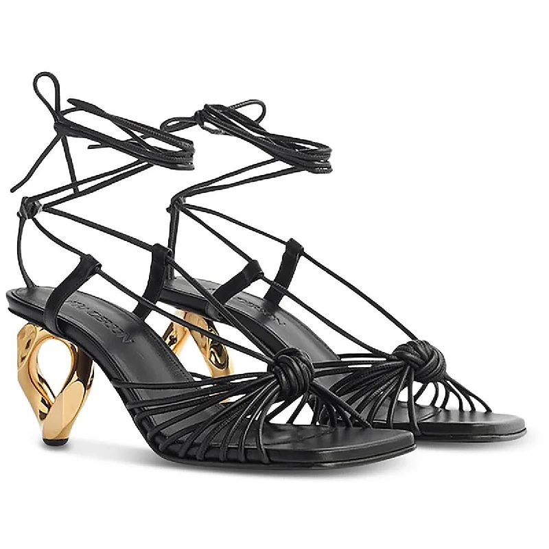 Style Without Limits JW Anderson Womens Leather Heels Strappy Sandals