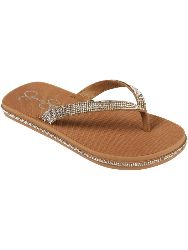 Playful Fashion Offers Kalouy Womens Rhinestone Man Made Thong Sandals