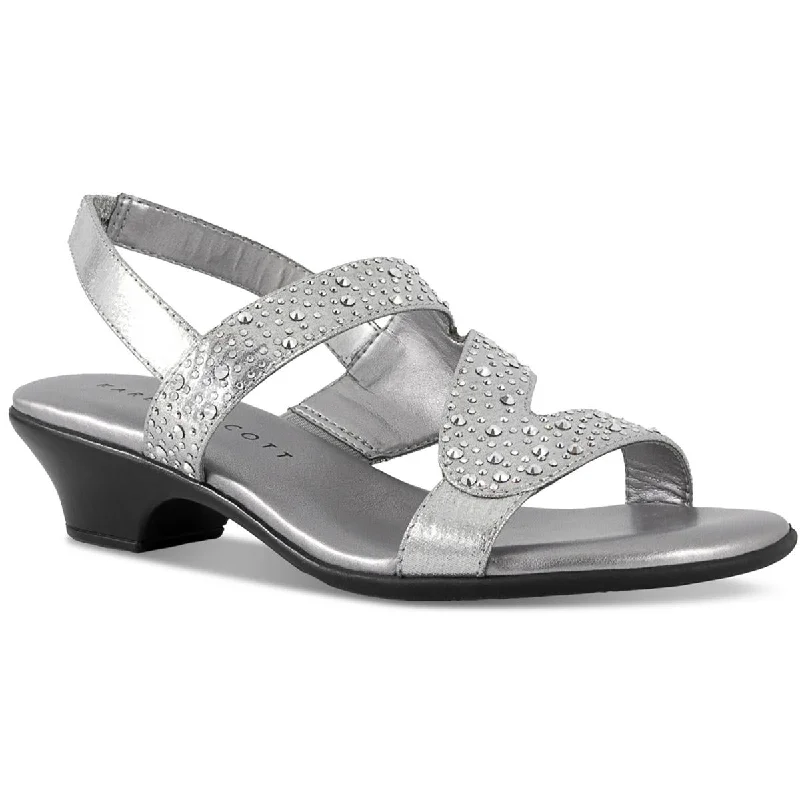 Breathable Shoes Karen Scott Womens Elinnaa Embellished Slingback Wedge Sandals