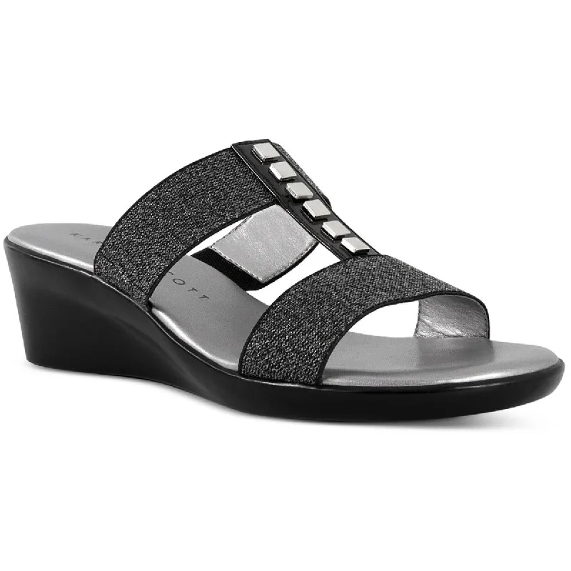 Comfortable Travel Shoes Karen Scott Womens Shirmaa Comfort Insole  Slide Sandals