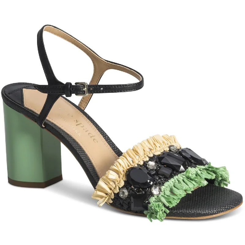 Seasonal Style Discounts Kate Spade New York Womens Bora Bora Raffia Embellished Heels